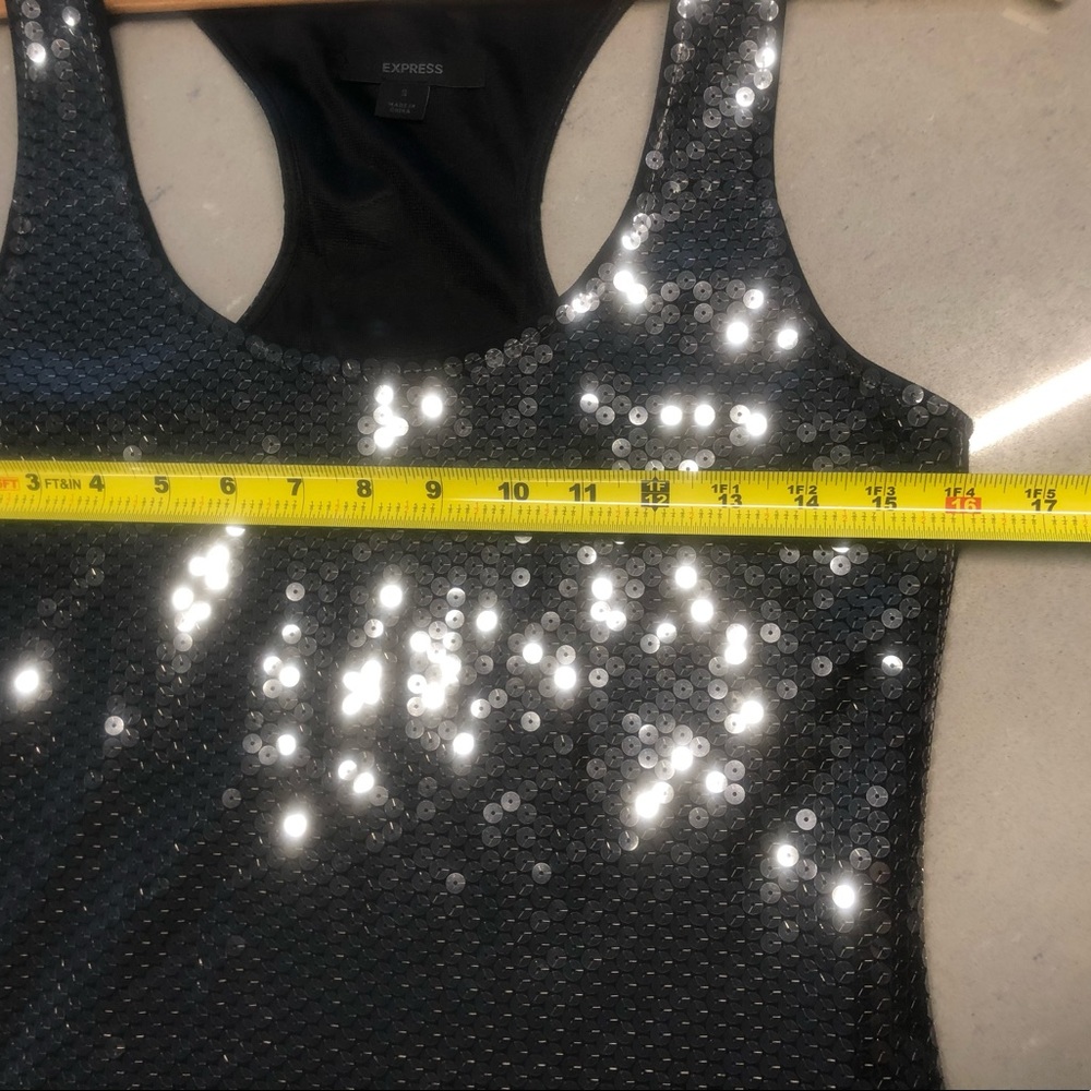 Express Gray Sequin Dress. Racerback Mini Dress. … - image 3